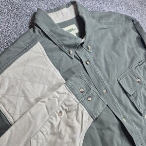 Gander Mountain Shooting Shirt Mens XL Green Shoulder Patch Hunting Outdoors